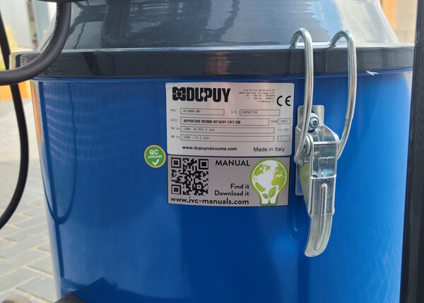 etiket WD3000 waterstofzuiger Dupuy