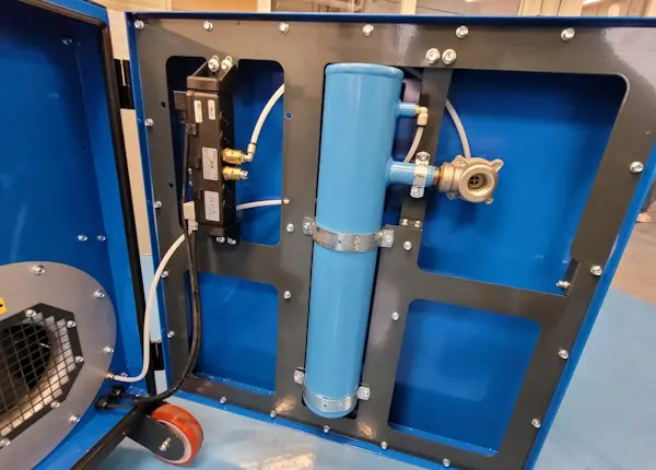 filterreiniging via een automatisch systeem op perslucht